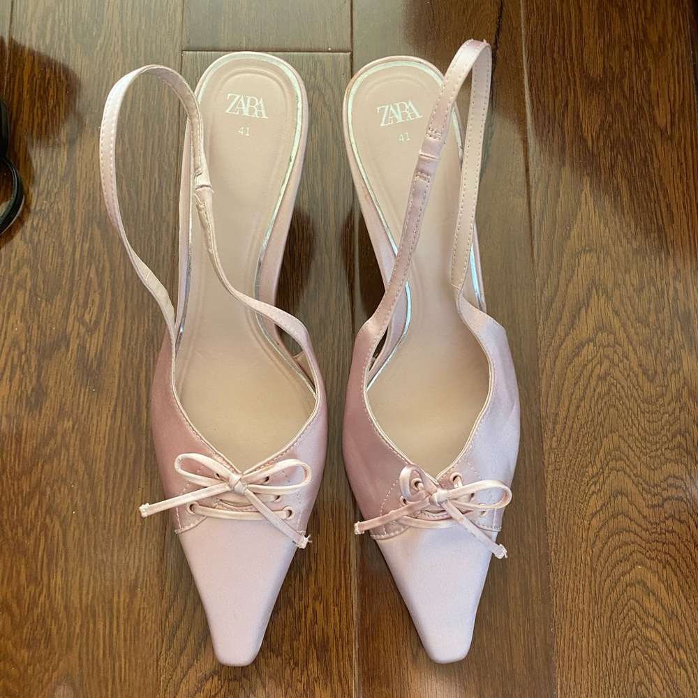Zara pink heels (worn once, size 41/10)